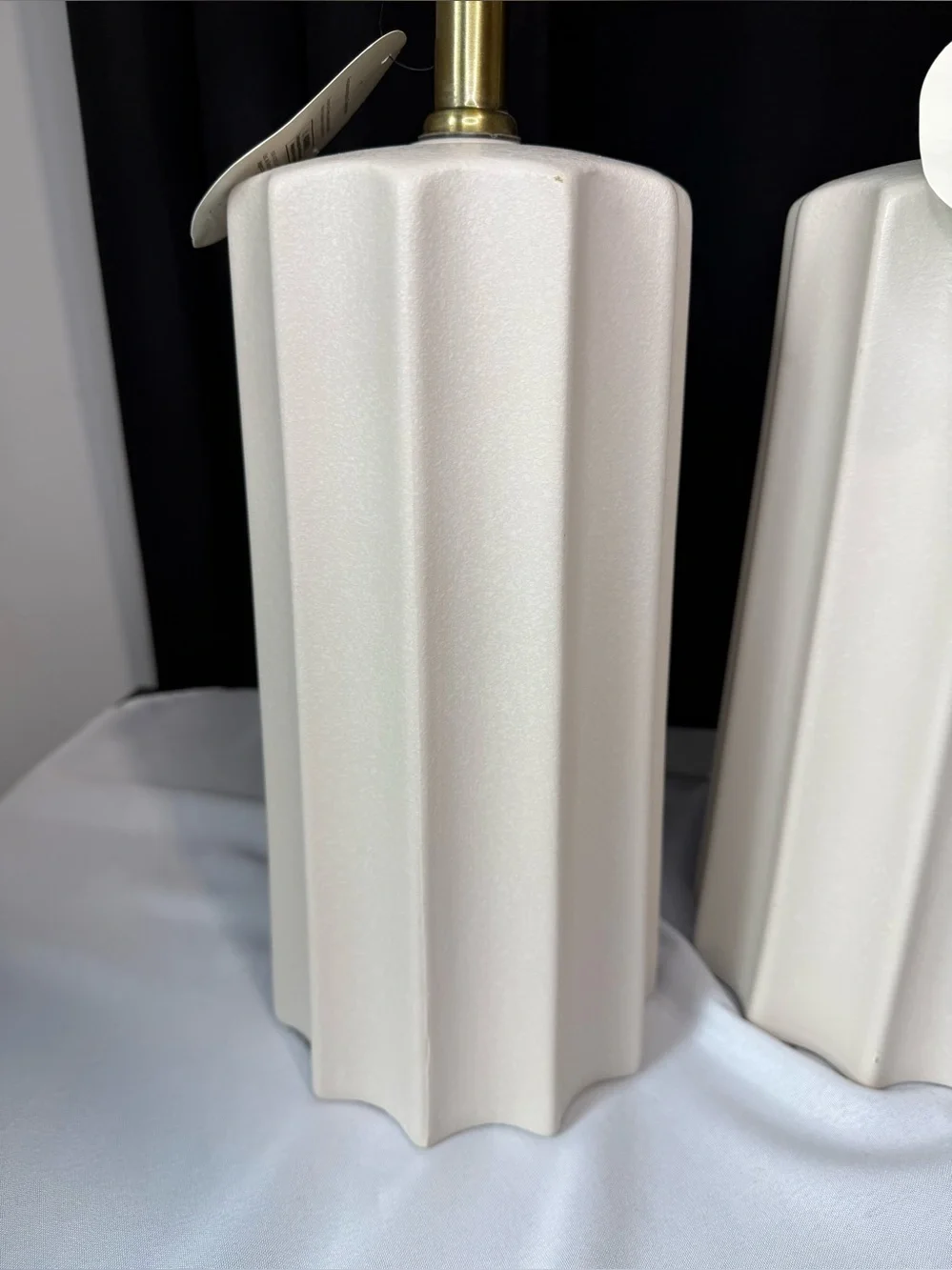 Threshold Sculpted 24 1/2” Ceramic Table Lamps (Set of 2) NWT - No Shades